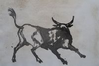 Aquarel paintings Bulls